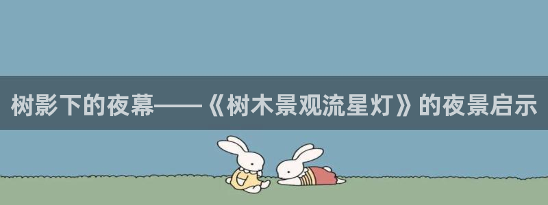 新宝gg q:树影下的夜幕——《树木景观流星灯》的夜景启示
